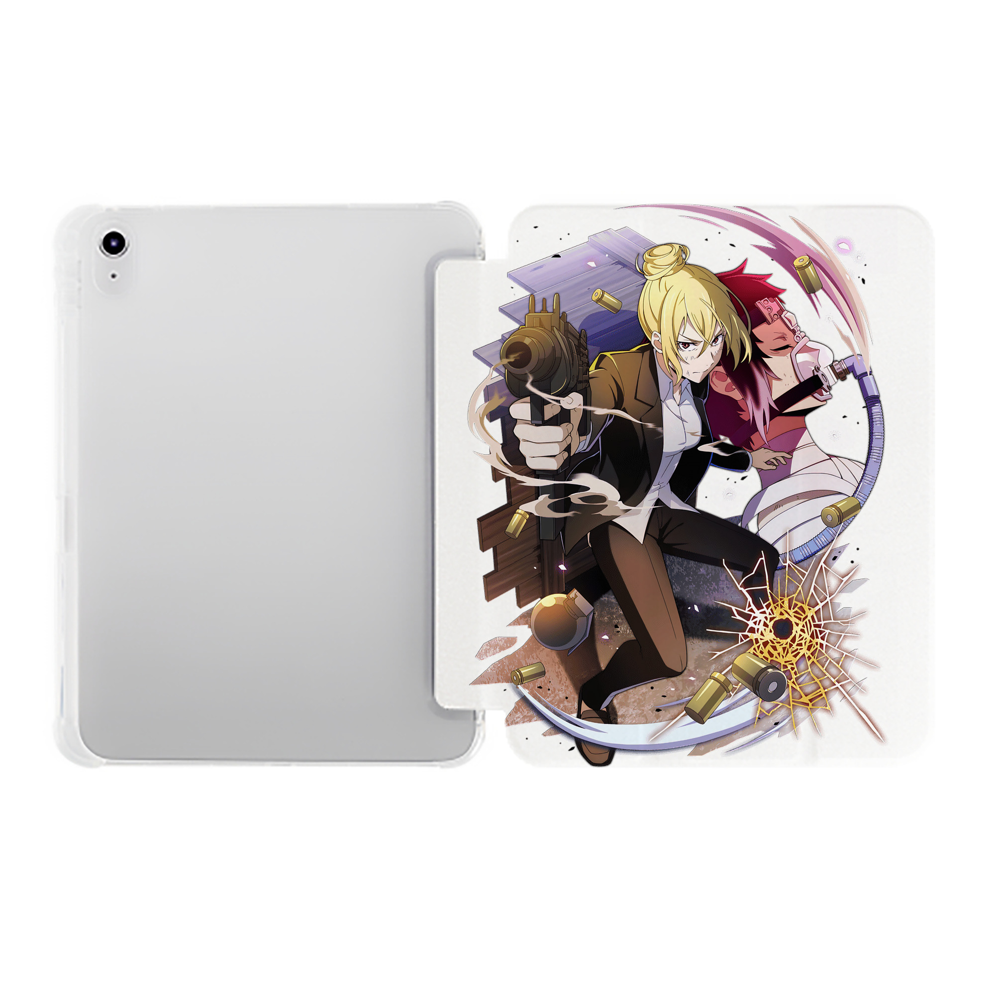 （画像用） 文豪ストレイドッグス Bungo Stray Dogs IPad ケース ペン収納付き 三つ折りスタンド PUレザー×シリコン 対応機種9.5/10.5/10.9インチ